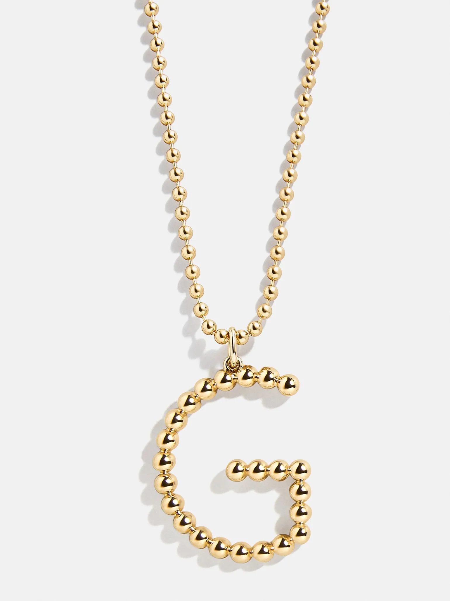 Oversized Initial Pisa Necklace - Gold