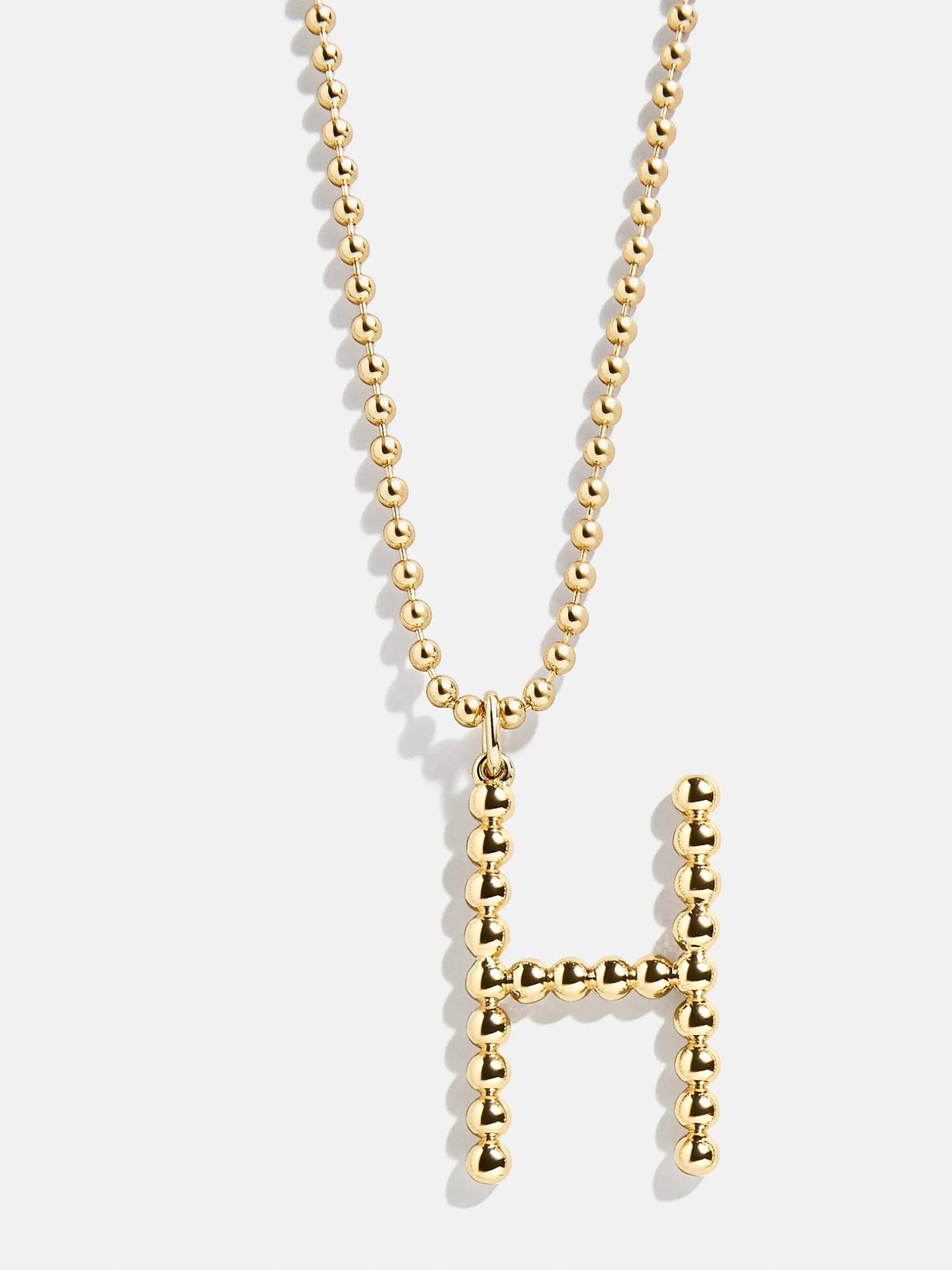 Oversized Initial Pisa Necklace - Gold