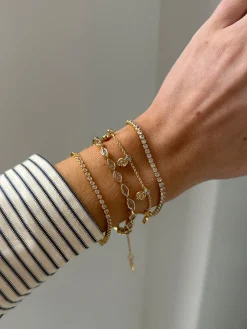Pacifica Seashell Bracelet - Gold/Pavé