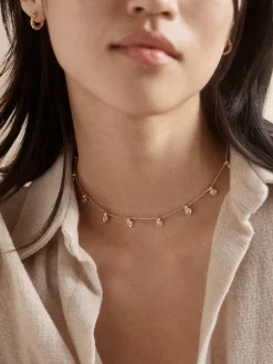 Pacifica Seashell Necklace - Gold/Pavé