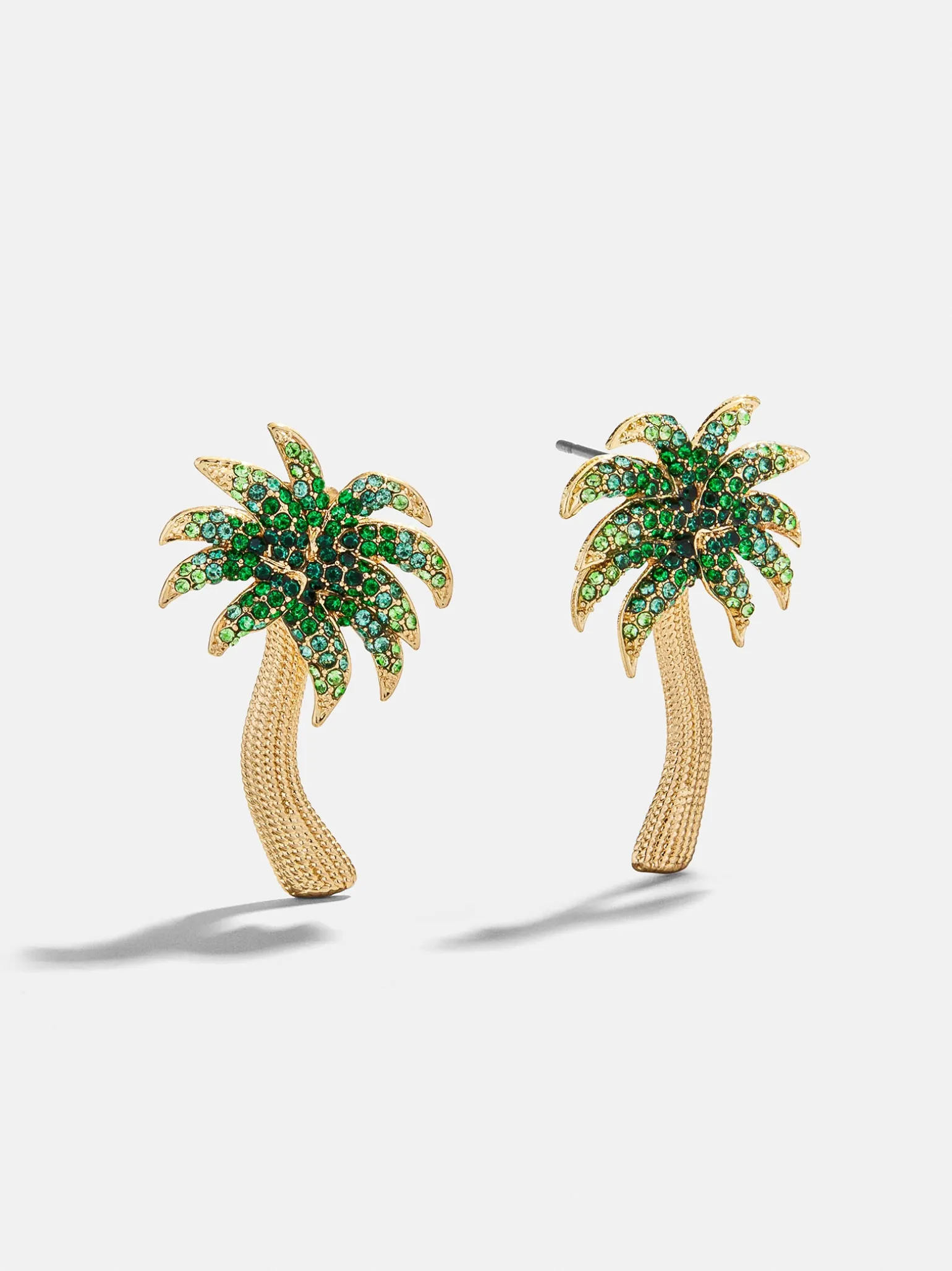 Palm Royale Statement Earrings - Gold/Green