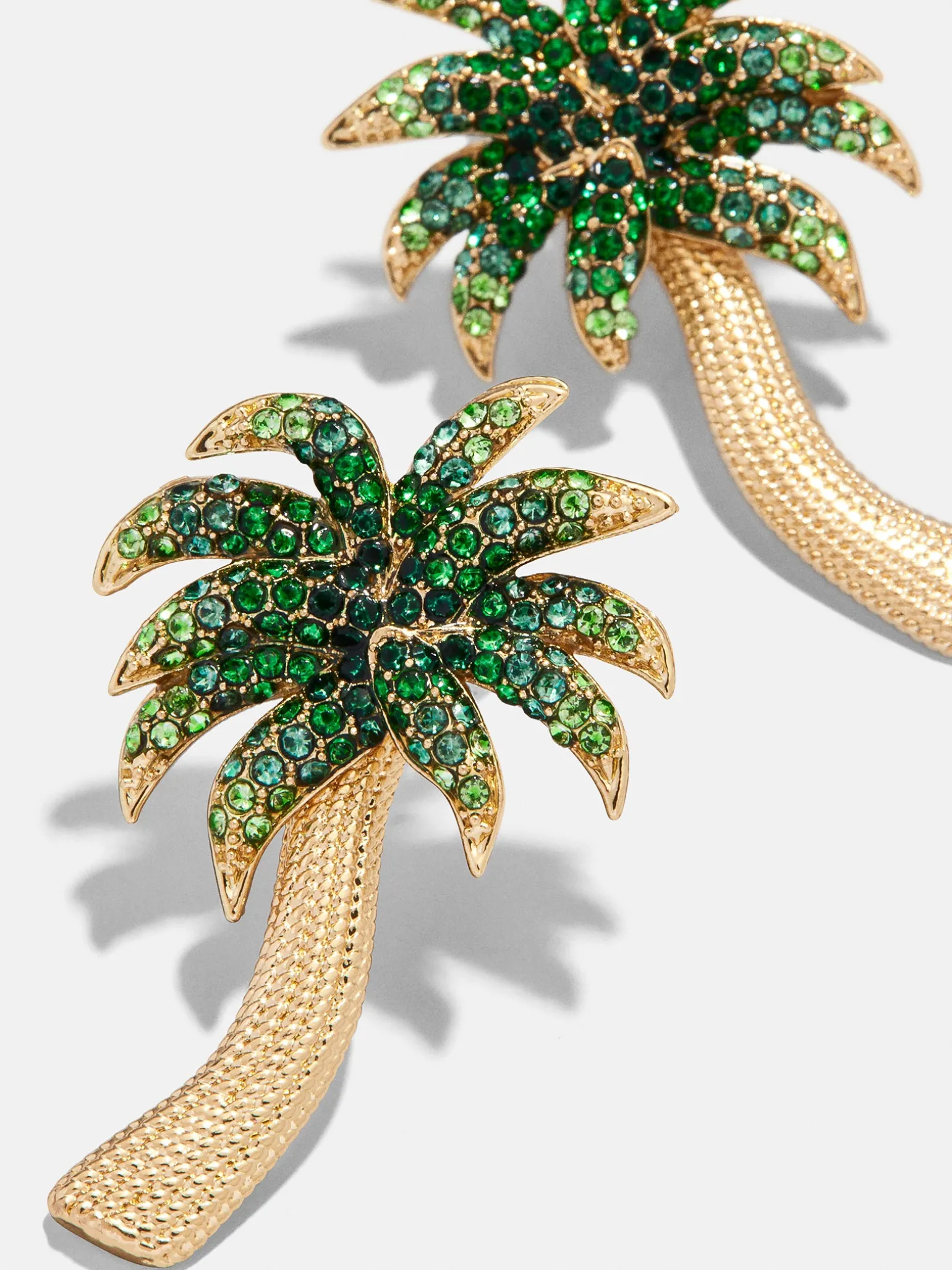 Palm Royale Statement Earrings - Gold/Green