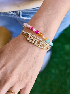 Pavé Bubble Slider Custom Bracelet - Pavé Bubble Double Strand