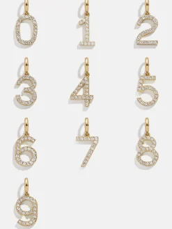 Pavé Number Cluster Charm - 2
