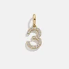 Pavé Number Cluster Charm - 3