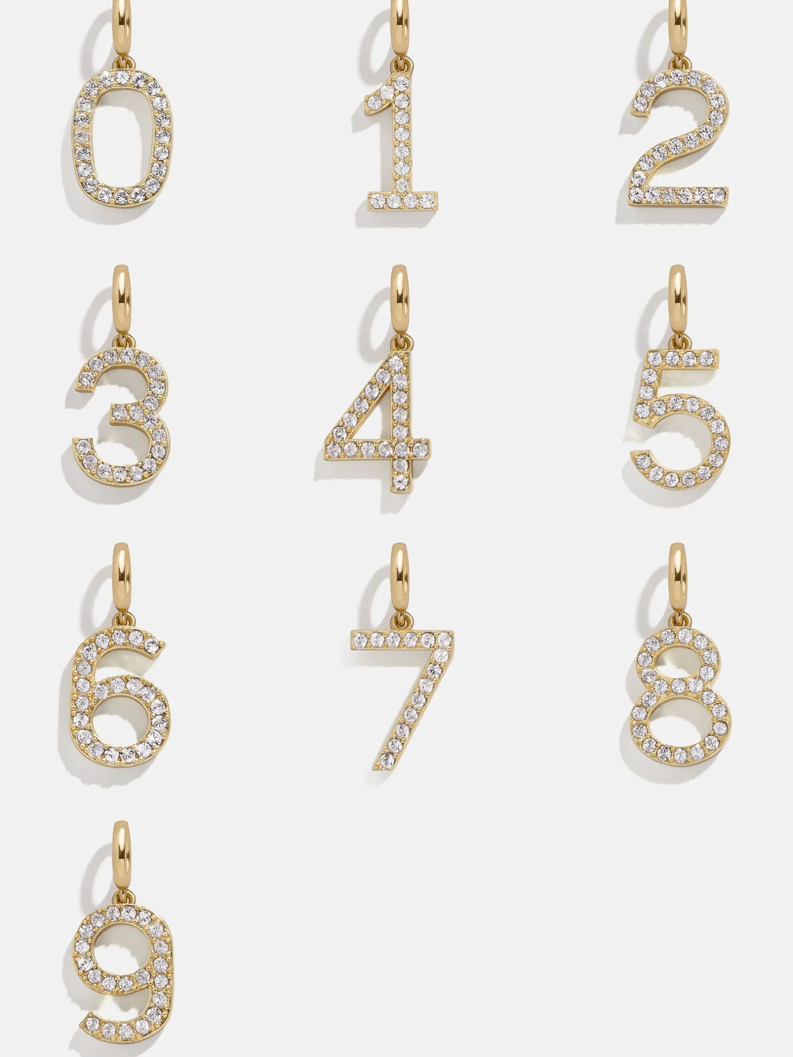 Pavé Number Cluster Charm - 5