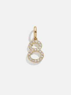 Pavé Number Cluster Charm - 8