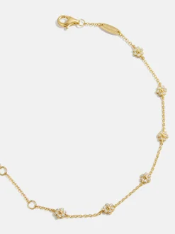 Petunia 18K Gold Vermeil Bracelet - Clear Flower