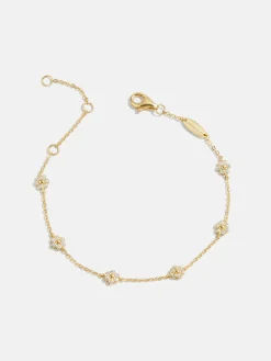 Petunia 18K Gold Vermeil Bracelet - Clear Flower
