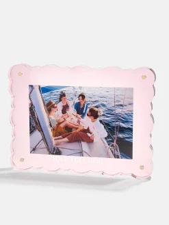 Picture Perfect Horizontal Acrylic Frame  - Scalloped Shape