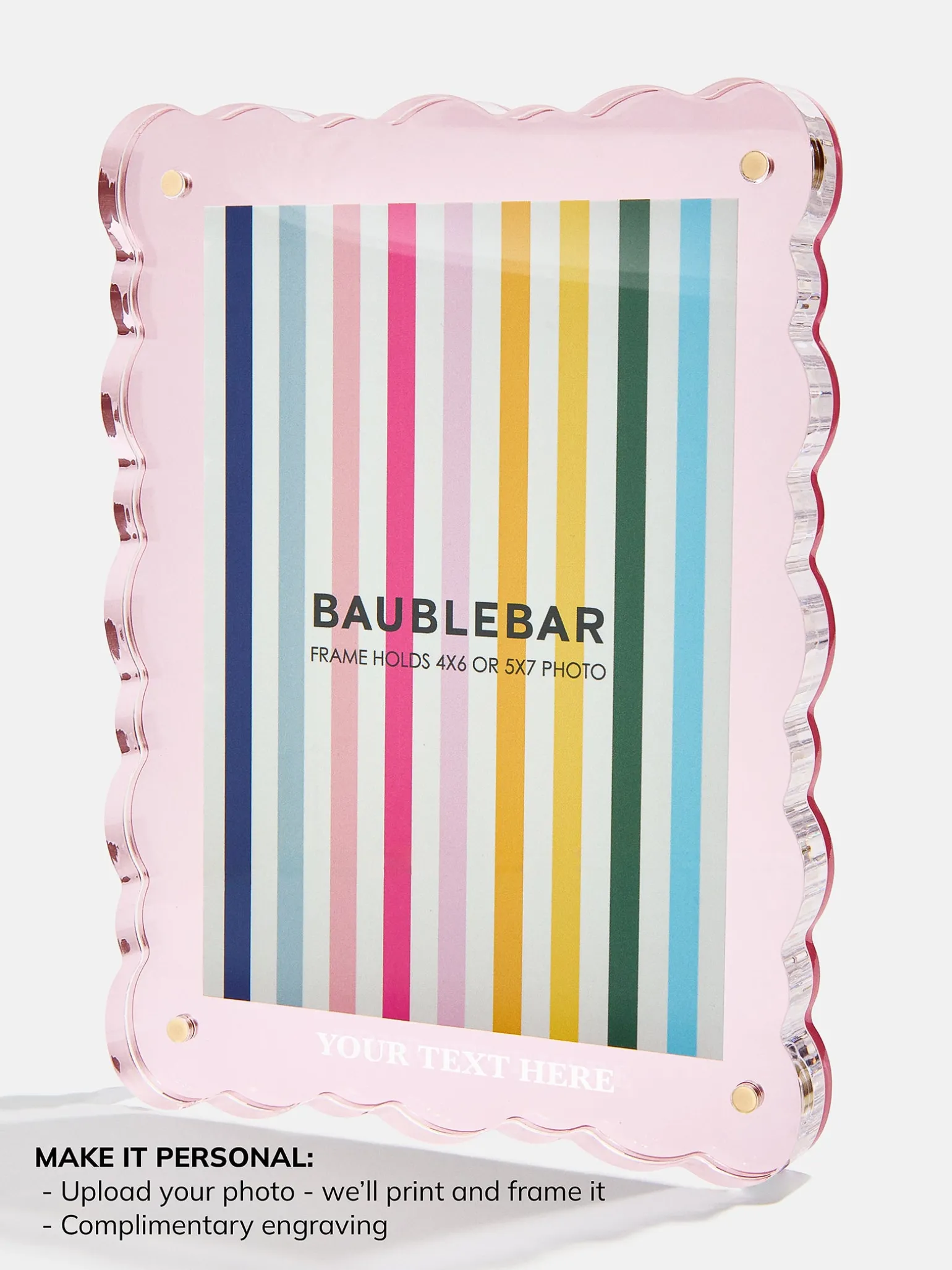 Picture Perfect Vertical Acrylic Frame - Scalloped Shape