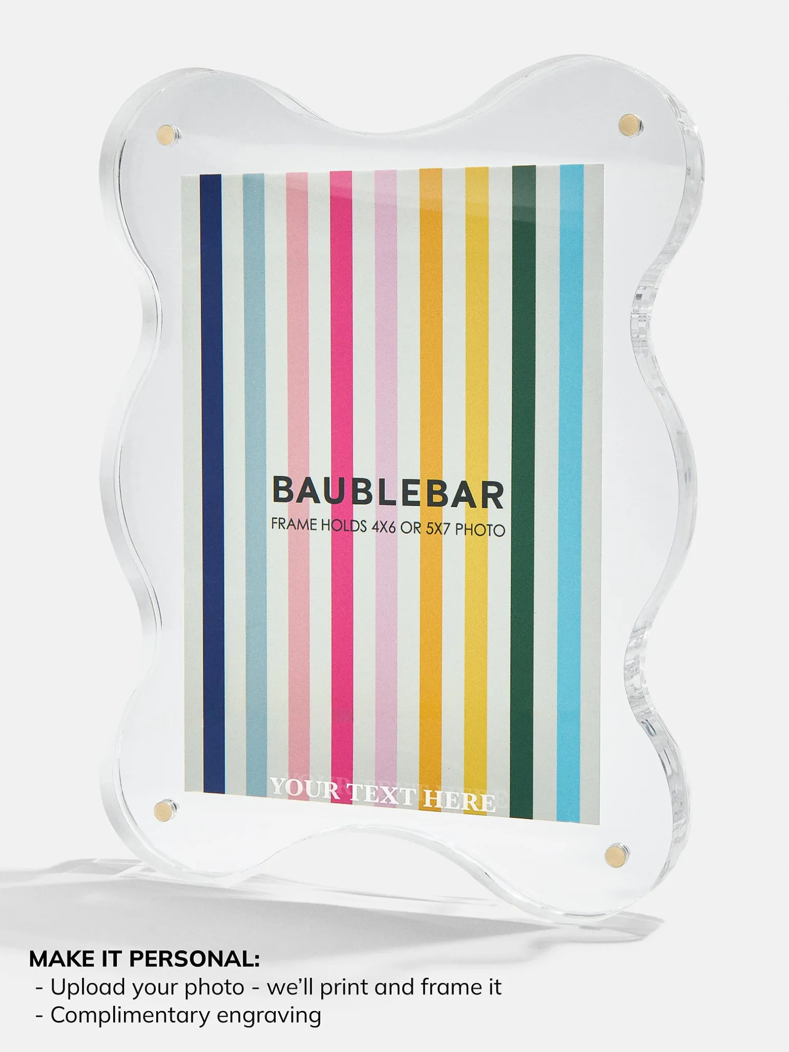 Picture Perfect Vertical Acrylic Frame - Retro Wavy Shape