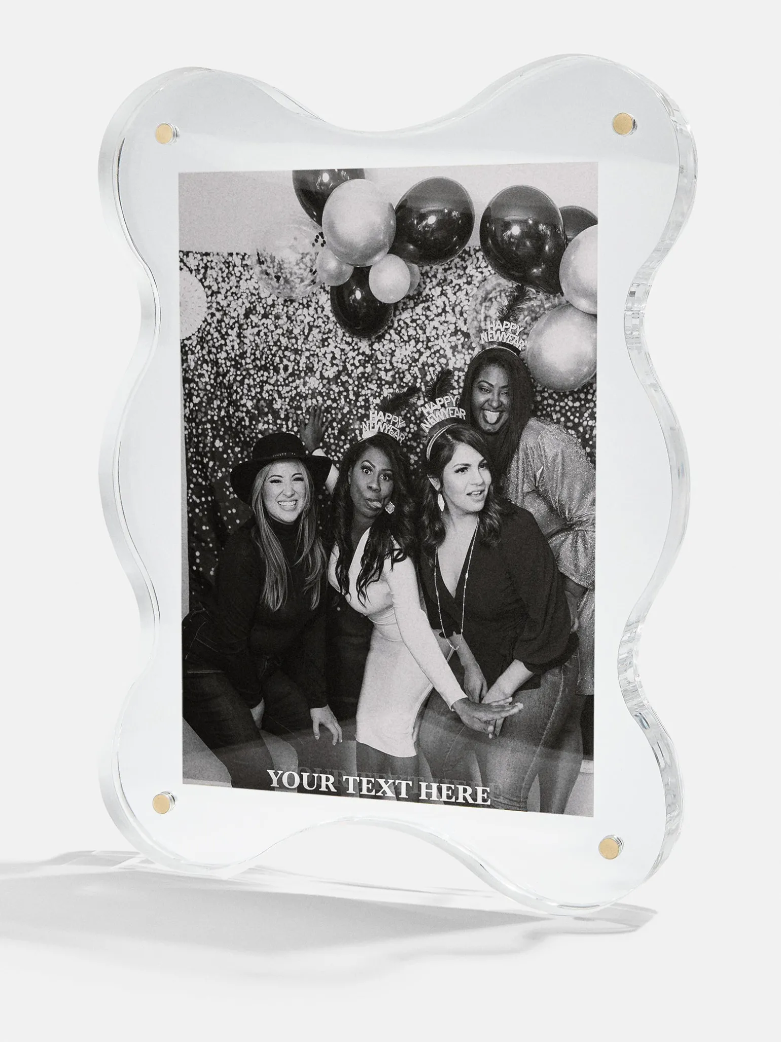 Picture Perfect Vertical Acrylic Frame - Retro Wavy Shape
