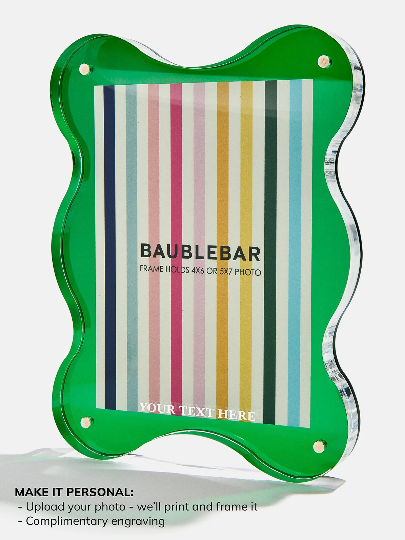 Picture Perfect Vertical Acrylic Frame - Retro Wavy Shape