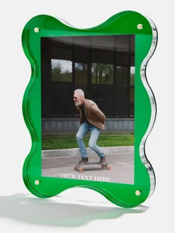 Picture Perfect Vertical Acrylic Frame - Retro Wavy Shape