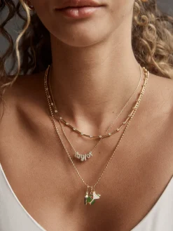 Pimento Memento Charm Necklace - Gold/Green