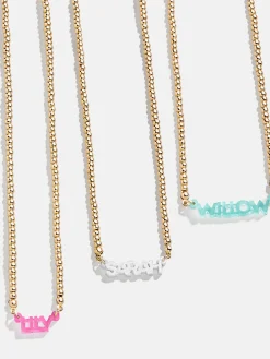 Pisa Kids' Custom Nameplate Necklace - Pisa Chain