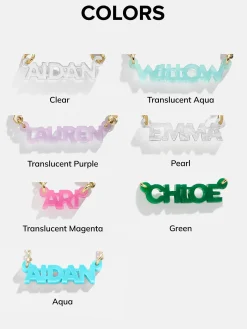Pisa Kids' Custom Nameplate Necklace - Pisa Chain