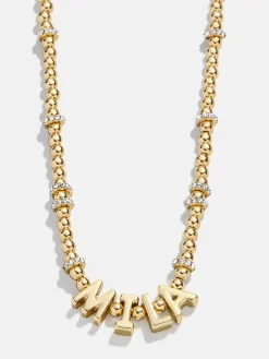 Pisa Kids' Custom Nameplate Necklace - Gold