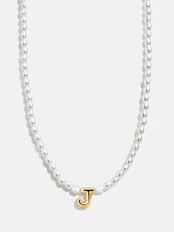 Playful Pearls Kids’ Initial Necklace - Gold/Pearl