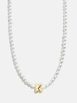 Playful Pearls Kids’ Initial Necklace - Gold/Pearl