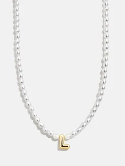 Playful Pearls Kids’ Initial Necklace - Gold/Pearl