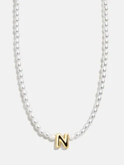 Playful Pearls Kids’ Initial Necklace - Gold/Pearl
