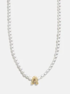 Playful Pearls Kids’ Initial Necklace - Gold/Pearl