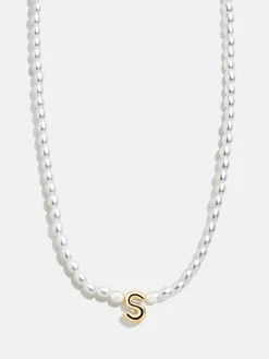 Playful Pearls Kids’ Initial Necklace - Gold/Pearl