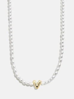 Playful Pearls Kids’ Initial Necklace - Gold/Pearl
