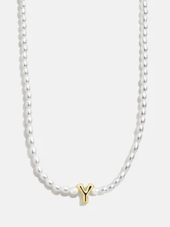 Playful Pearls Kids’ Initial Necklace - Gold/Pearl