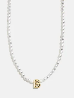 Playful Pearls Kids’ Initial Necklace - Gold/Pearl