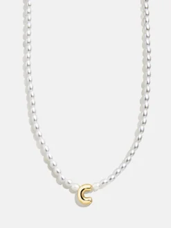 Playful Pearls Kids’ Initial Necklace - Gold/Pearl