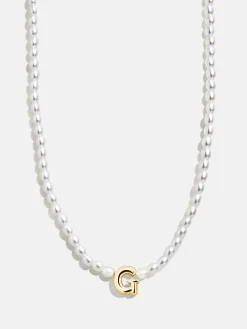Playful Pearls Kids’ Initial Necklace - Gold/Pearl