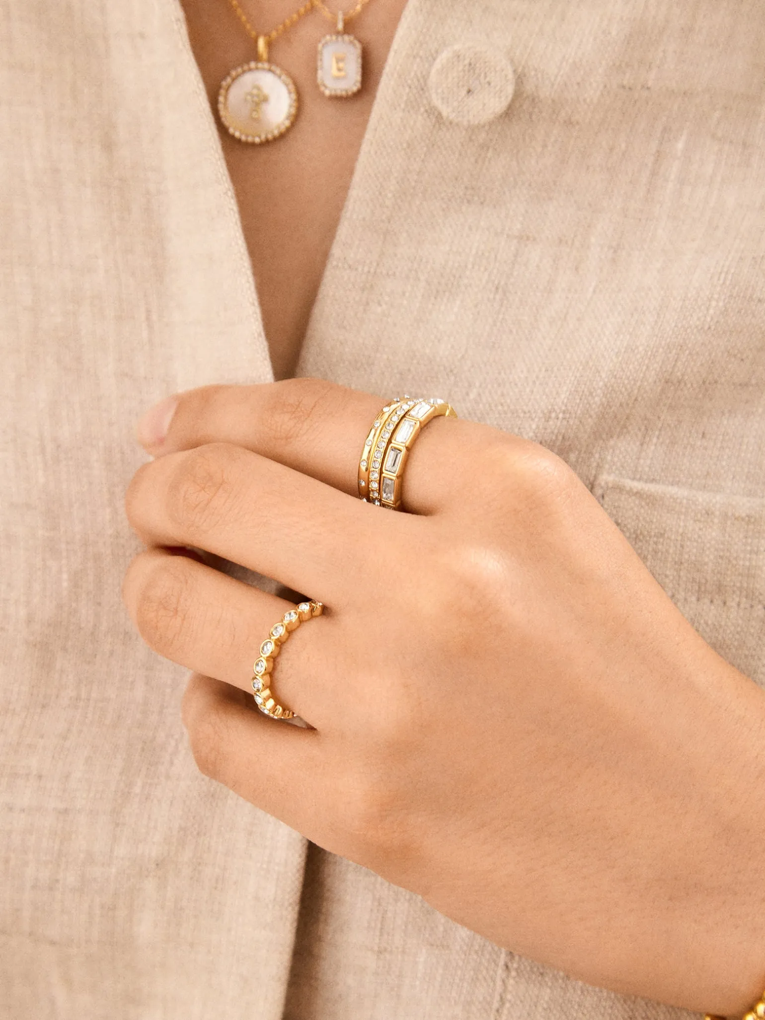 Poppy Ring - Gold/Pavé