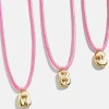 Pretty in Pink Kids Initial Necklace - Light Pink