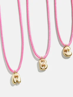 Pretty in Pink Kids Initial Necklace - Light Pink