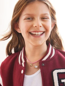 Pretty in Pink Kids Initial Necklace - Light Pink