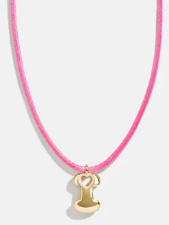 Pretty in Pink Kids Initial Necklace - Light Pink