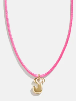 Pretty in Pink Kids Initial Necklace - Light Pink