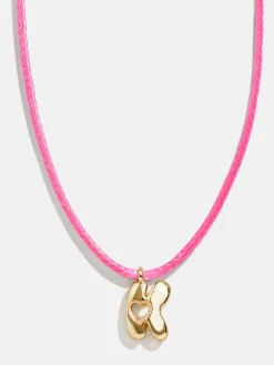 Pretty in Pink Kids Initial Necklace - Light Pink