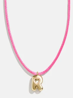 Pretty in Pink Kids Initial Necklace - Light Pink