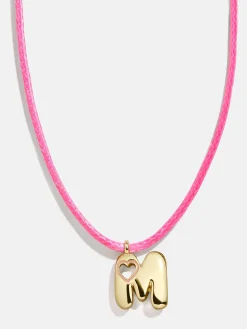 Pretty in Pink Kids Initial Necklace - Light Pink