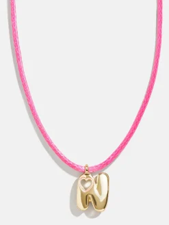 Pretty in Pink Kids Initial Necklace - Light Pink