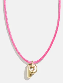 Pretty in Pink Kids Initial Necklace - Light Pink
