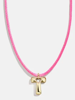 Pretty in Pink Kids Initial Necklace - Light Pink