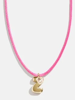 Pretty in Pink Kids Initial Necklace - Light Pink