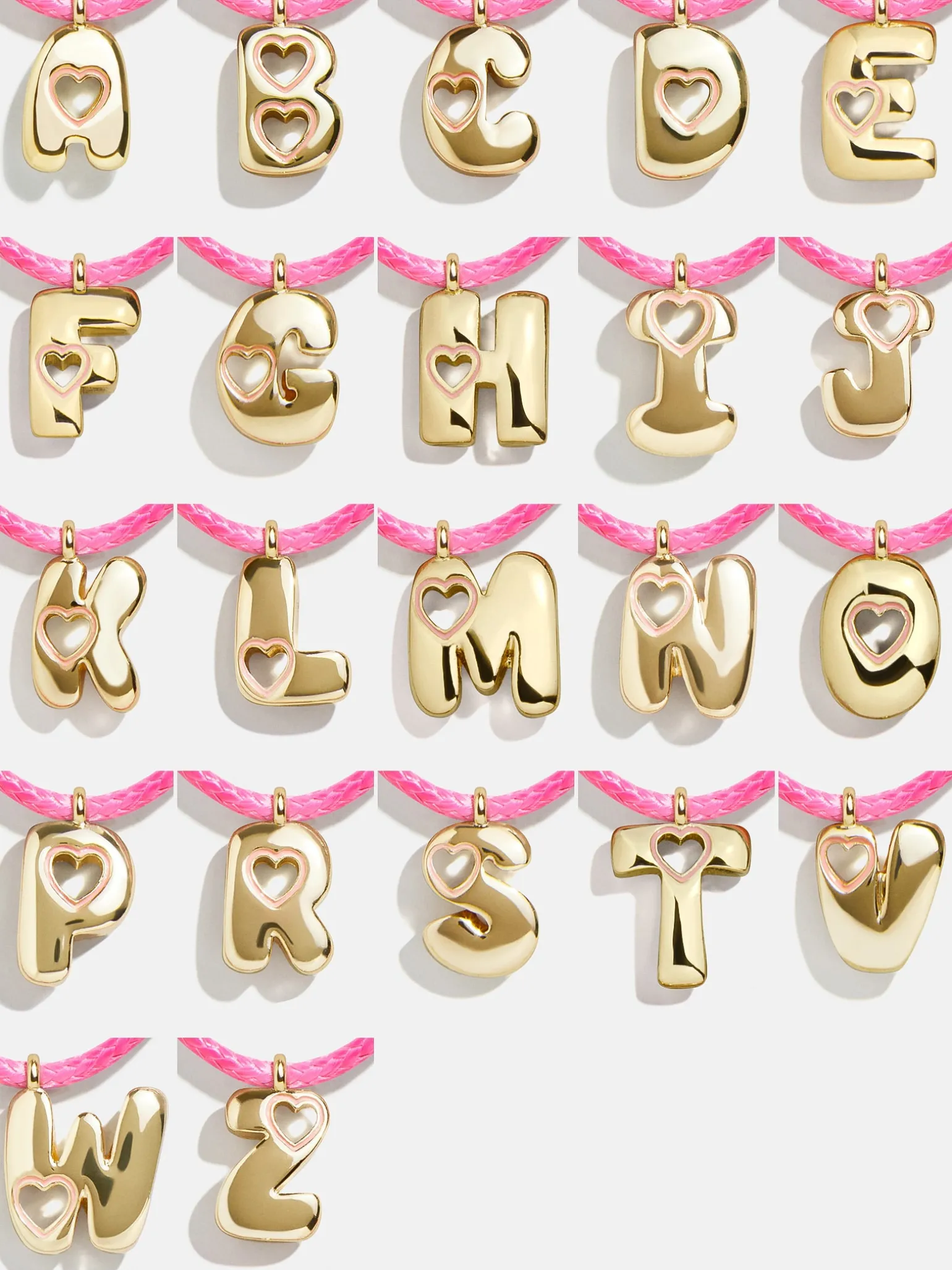 Pretty in Pink Kids Initial Necklace - Light Pink