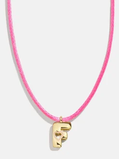 Pretty in Pink Kids Initial Necklace - Light Pink