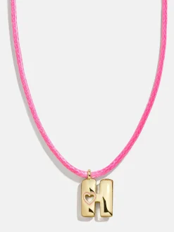 Pretty in Pink Kids Initial Necklace - Light Pink